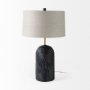 69704 - Quinn 18.0L x 18.0W x 28.8H Navy Base W/Beige Fabric Shade Table Lamp