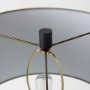 69704 - Quinn 18.0L x 18.0W x 28.8H Navy Base W/Beige Fabric Shade Table Lamp