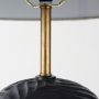 69704 - Quinn 18.0L x 18.0W x 28.8H Navy Base W/Beige Fabric Shade Table Lamp