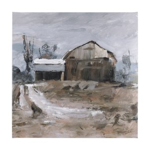 Late Autumn in Countryside II by Mercana Studio a Hand Embellished Textured Canvas
