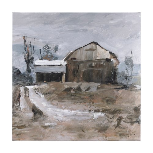 102200-L - Late Autumn in Countryside II by Mercana Studio a Hand Embellished Textured Canvas