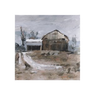 Late Autumn in Countryside II by Mercana Studio a Hand Embellished Textured Canvas