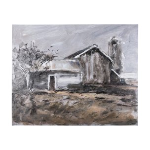Late Autumn in Countryside III by Mercana Studio a Hand Embellished Textured Canvas