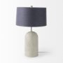 69705 - Quinn 19.0L x 19.0W x 24.6H Beige Base W/Navy Fabric Shade Table Lamp