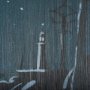 102211-S - Sea bay at nitght III by Mercana Studio a Hand Embellished Textured Canvas