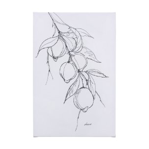 Lemon Branch I by Mercana Studio a Hand Embellished Textured Canvas