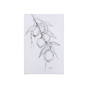 Lemon Branch I by Mercana Studio a Hand Embellished Textured Canvas