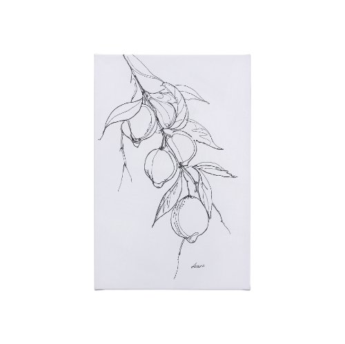 102230-S - Lemon Branch I by Mercana Studio a Hand Embellished Textured Canvas