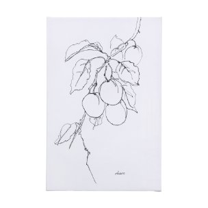 Plum Branch II by Mercana Studio a Hand Embellished Textured Canvas