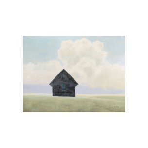 Lonely Landscape I by Mercana Studio a Hand Embellished Textured Canvas