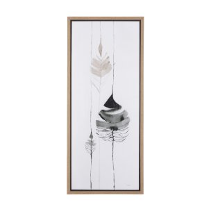 Rain of Leaf I by Mercana Studio a Hand Embellished Textured Framed Canvas