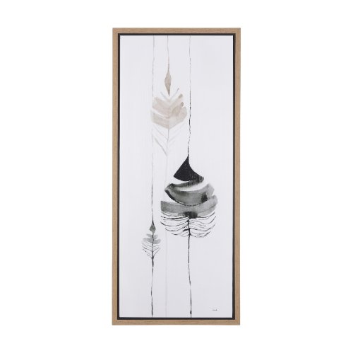 102246-FS - Rain of Leaf I by Mercana Studio a Hand Embellished Textured Framed Canvas