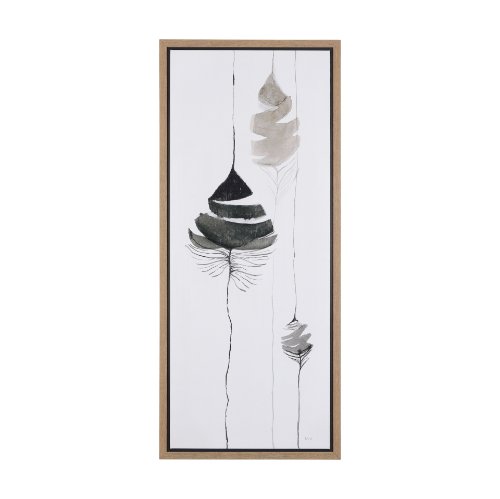 102247-FS - Rain of Leaf II by Mercana Studio a Hand Embellished Textured Framed Canvas