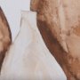 102247-L - Vase Gray Pods by Mercana Studio a Hand Embellished Textured Canvas