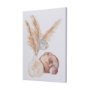 102248-L - Vase Gray Lotus Pods by Mercana Studio a Hand Embellished Textured Canvas