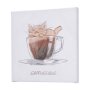 102250-S - Coffee Cat II by Mercana Studio a Hand Embellished Textured Canvas