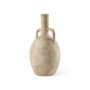 69805 - Zenni 6.1L x 6.1W x 12.0H Warm Beige Ceramic Vase