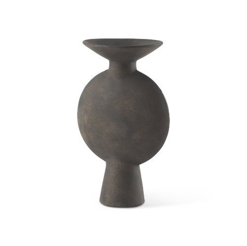 69810 - Kaz 6.7L x 5.5W x 11.2H Earthy Brown Ceramic Vase