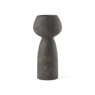 69811 - Kaz 5.3L x 5.3W x 11.8H Earthy Brown Ceramic Vase