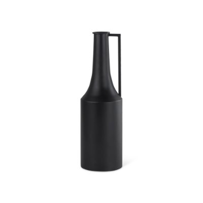 69858 - Aubrey Medium 18.0H Black Iron Flower Jug Vase