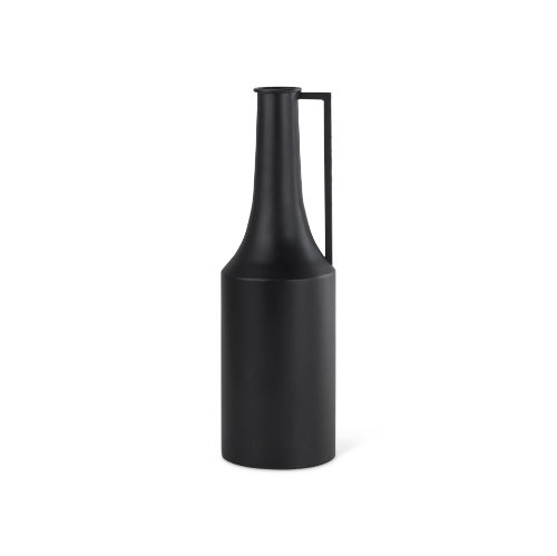 69858 - Aubrey Medium 18.0H Black Iron Flower Jug Vase