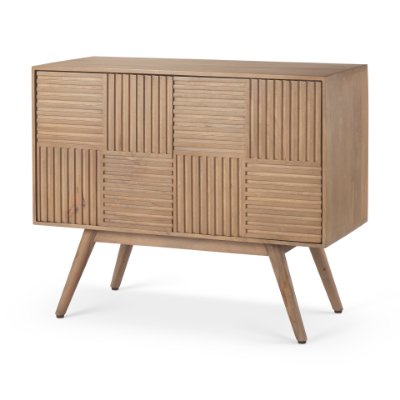 69889 - Sable 37.0L x 17.0W x 30.5H Light Brown Wood Accent Cabinet