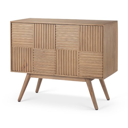 69889 - Sable 37.0L x 17.0W x 30.5H Light Brown Wood Accent Cabinet