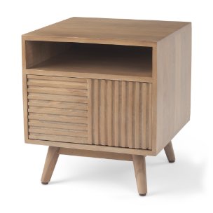 Sable  19.0L x 19.0W x 21.5H Light Brown Wood Side Table