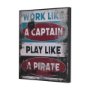 14224 - Work Like A Captain by Mercana Studio a Hand Embellished Textured Framed Art Print