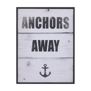 Anchors Away by Mercana Studio a Hand Embellished Textured Framed Art Print