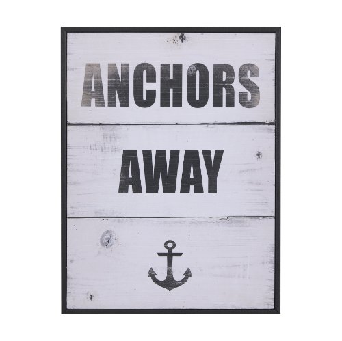 14283 - Anchors Away by Mercana Studio a Hand Embellished Textured Framed Art Print