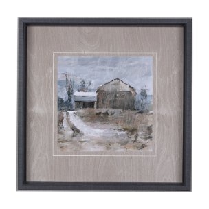 Late Autumn in Countryside II by Mercana Studio Hand Embellished Framed Art Print Matted under Glass