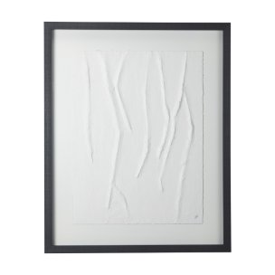 White Vines I by Studio M a handmade Original Framed 3D Textured Artwork under Glass