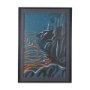 14271 - Sea bay at night III by Mercana Studio a Hand Embellished Textured Framed Art Print