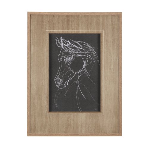 14273 - Arabian Dark II by Mercana Studio a Hand Embellished Textured Framed Art Print Matted under Glass