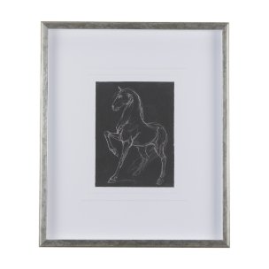 Horse IV by Mercana Studio a Hand Embellished Textured Framed Art Print Matted under Glass