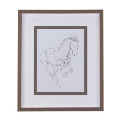 14301 - Horse I by Mercana Studio a Hand Embellished Textured Framed Art Print Matted under Glass