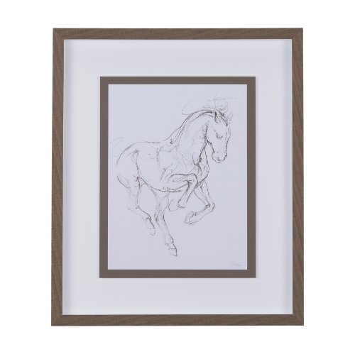 14301 - Horse I by Mercana Studio a Hand Embellished Textured Framed Art Print Matted under Glass