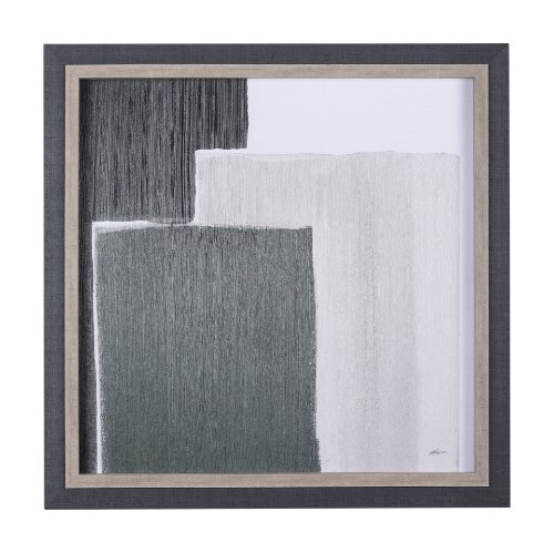 14315 - Blocks I by Mercana Studio a Hand Embellished Textured Framed Art Print