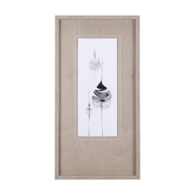 14325 - Feather Collection by Mercana Studio a Hand Embellished Textured Framed Art Print Matted under Glass