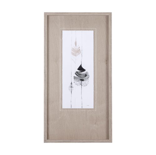 14325 - Feather Collection by Mercana Studio a Hand Embellished Textured Framed Art Print Matted under Glass