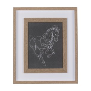 Horse III by Mercana Studio a Hand Embellished Textured Framed Art Print Matted under Glass