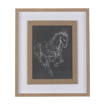 14327 - Horse III by Mercana Studio a Hand Embellished Textured Framed Art Print Matted under Glass