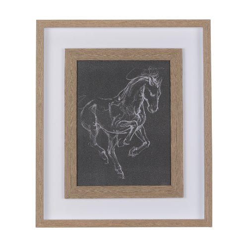 14327 - Horse III by Mercana Studio a Hand Embellished Textured Framed Art Print Matted under Glass