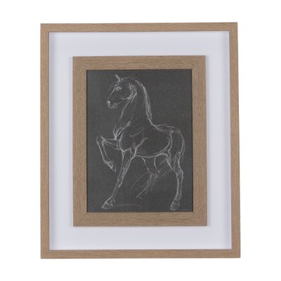 14328 - Horse IV by Mercana Studio a Hand Embellished Textured Framed Art Print Matted under Glass