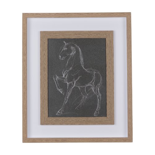 14328 - Horse IV by Mercana Studio a Hand Embellished Textured Framed Art Print Matted under Glass