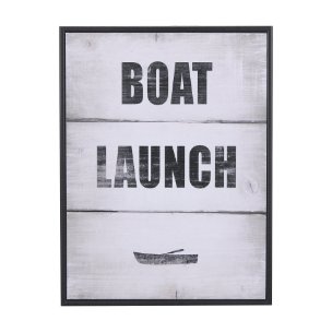 Boat Launch by Mercana Studio a Hand Embellished Textured Framed Art Print