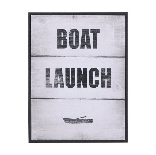 14284 - Boat Launch by Mercana Studio a Hand Embellished Textured Framed Art Print