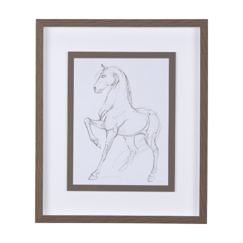 14302 - Horse II by Mercana Studio a Hand Embellished Textured Framed Art Print Matted under Glass