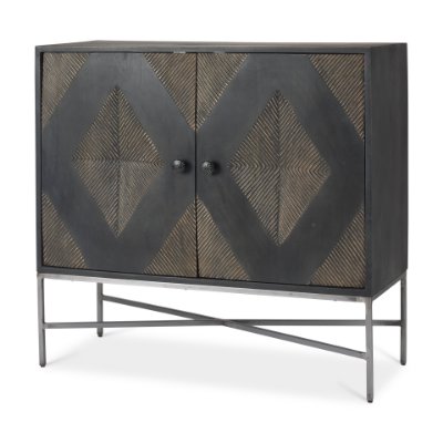 69751 - Hogarth 36.0L x 16.0W x 34.0H 2 Door Dark Accent Cabinet
